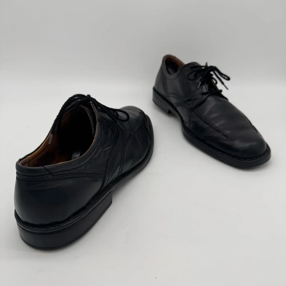 Josef Seibel Douglas Black Leather Oxford Size 45/11-11.5